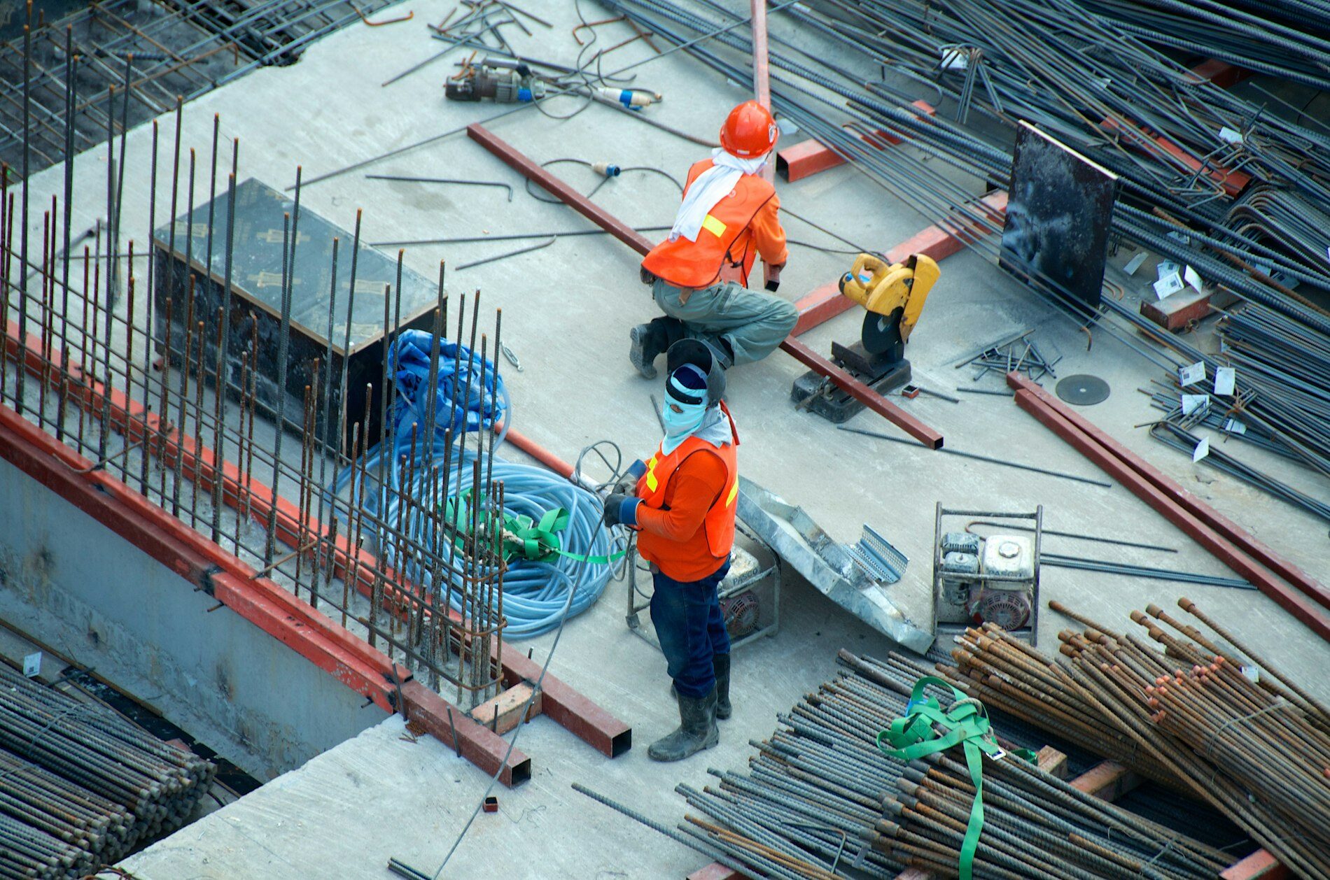 Betongarbeid på en norsk byggeplass