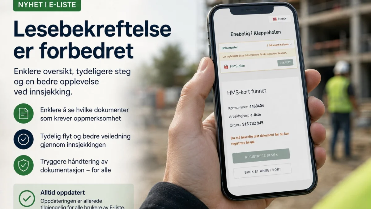 Lesebekreftelse er forbedret